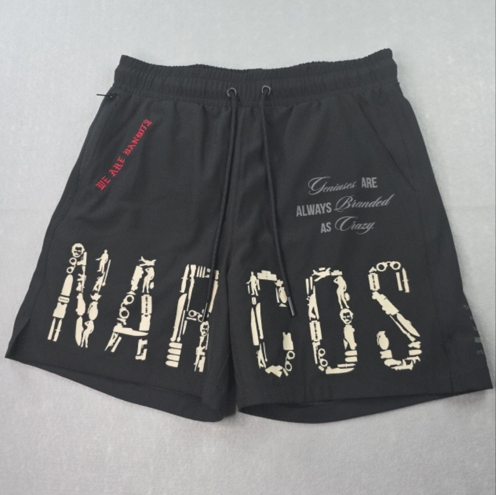 Narcos x Shoes Palace “EL PATRÓN” Shorts Men’s Size Small Black Limited Edition